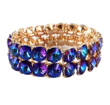 Double Trouble Jewel Bracelet - Blue Iridescent
