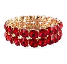 Double Trouble Jewel Bracelet - Red