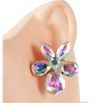 Blossoming Dreams Crystal Studs - Gold Iridescent