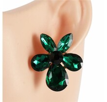 Blossoming Dreams Crystal Studs - Emerald