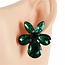 Blossoming Dreams Crystal Studs - Emerald