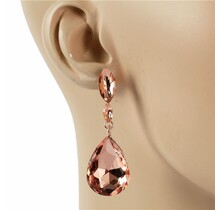 Plus One Crystal Earrings - Rose Gold