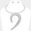 Got You Hooked Necklace Set - Silver