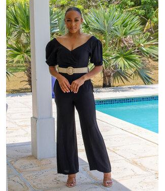 No Vacancy Belted Linen Jumpsuit