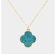 Rich Over Famous Necklace - Aqua