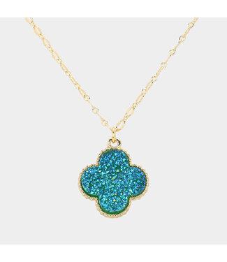 Rich Over Famous Necklace - Aqua