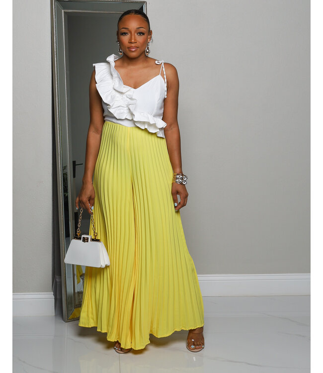 Falling For You Pleated Jumpsuit