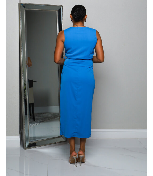 Waiting For You Midi Dress BLUE