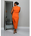 Waiting For You Midi Dress ORANGE