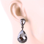 Dropping Jewel Earrings - Pewter