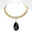 Love Drop Necklace Set - Gold/Black