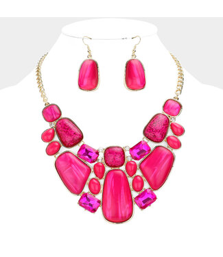 My Color Way Necklace Set - Pink