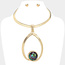 Inner Goddess Necklace Set - Green Iridescent