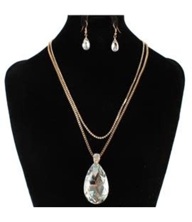Show Off Teardrop Necklace - Gold