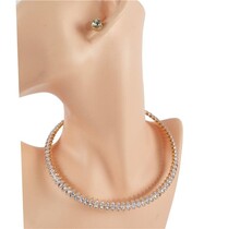 Little Miss Bling Choker Set - Rose Gold