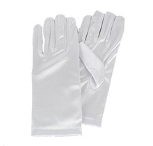 Satin Gloves - WHITE