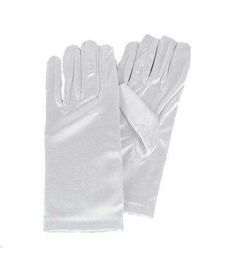 Satin Gloves - WHITE