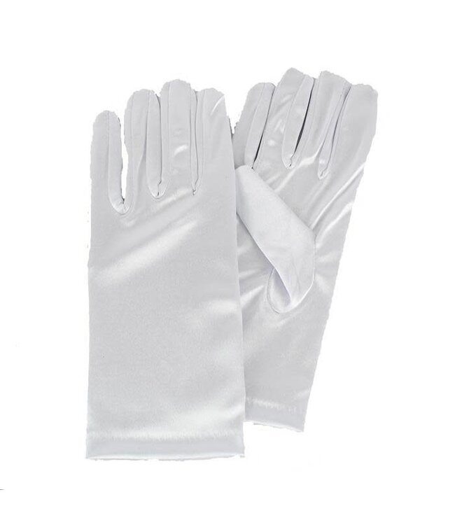 Satin Gloves - WHITE