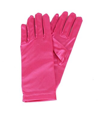 Satin Gloves - Fuchsia