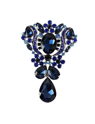 Crowned Jewel Brooch - SAPPHIRE