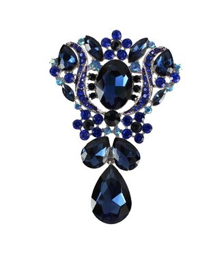 Crowned Jewel Brooch - SAPPHIRE