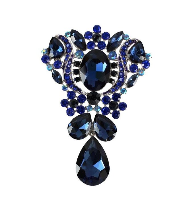 Crowned Jewel Brooch - SAPPHIRE