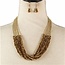 Bead Reaction Necklace Set - GOLD