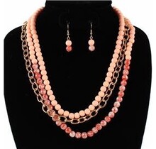 It's Bead Time Necklace Set - CORAL