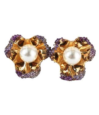 A Thing For Pearl Earrings - PURPLE