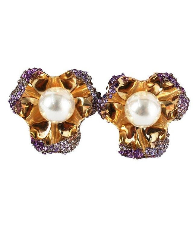 A Thing For Pearl Earrings - PURPLE