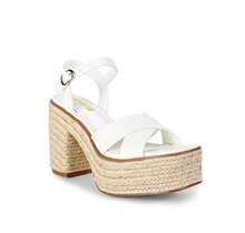 Weekend Plans Platform Heels - WHITE