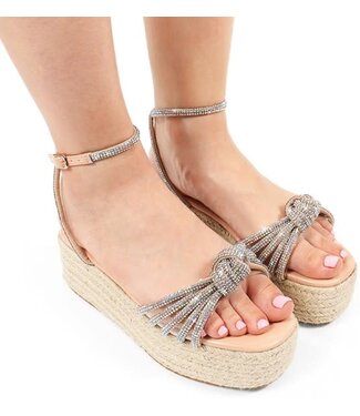 Got It All Wrapped Up Platform Sandals - NUDE