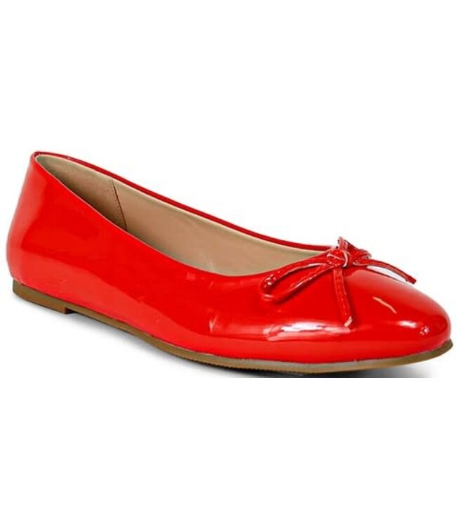 No Feelings Ballet Flats - RED