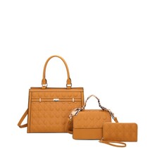 Meant For You 3PC  Handbag Set - MUSTARD