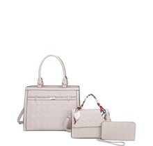 Meant For You 3PC  Handbag Set - BEIGE