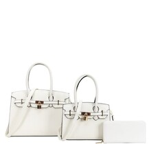 Mommy And Me 3PC  Handbag Set - WHITE