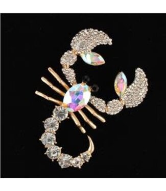 Chop Chop Lobster Brooch - GOLD IRIDESCENT