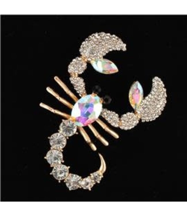 Chop Chop Lobster Brooch - GOLD IRIDESCENT