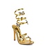 One Of A Kind Butterfly Wraparound Heels - GOLD