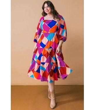 PLUS Fashionably Late Midi Dress