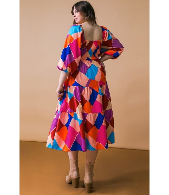 PLUS Fashionably Late Midi Dress