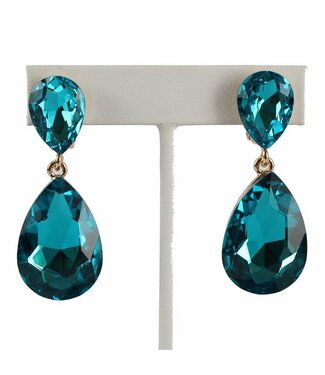 Simple Elegance CLIP ON Earrings - AQUA