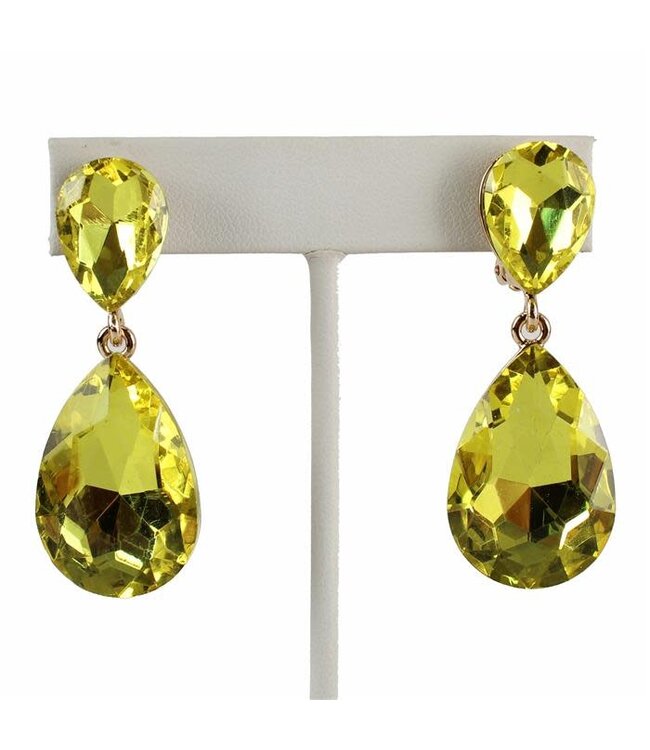 Simple Elegance CLIP ON Earrings - YELLOW