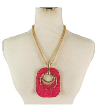 By The Shore Necklace Set - Fuchsia