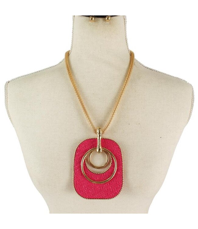 By The Shore Necklace Set - Fuchsia