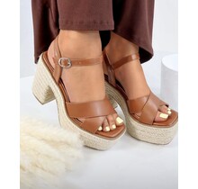 Weekend Plans Platform Heels - TAN