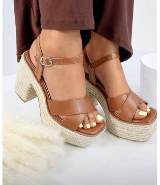 Weekend Plans Platform Heels - TAN