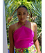 Around The Town Halter Top MAGENTA