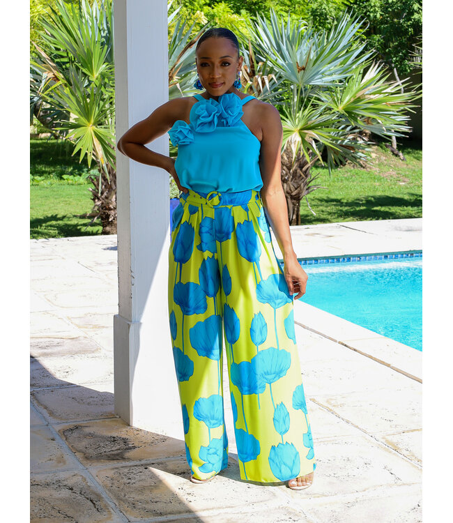 Enjoy Every Moment Halter Top BLUE