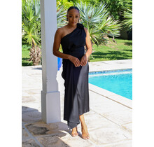 Lovely Lady One Shoulder Dress BLACK